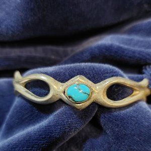 Sterling Silver & Turquoise Cuff Bracelet- Vintage